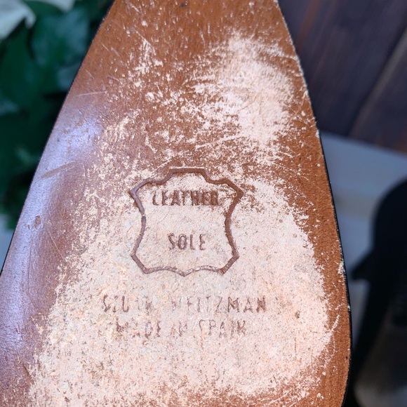 Stuart Weitzman Black Fabric Square Toe Heels - Picture 6 of 7